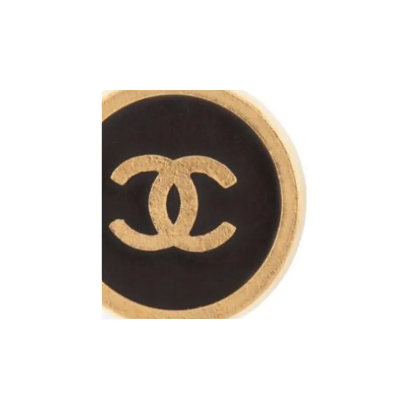CHANEL 2001 Cc Button Clip on Earrings-2