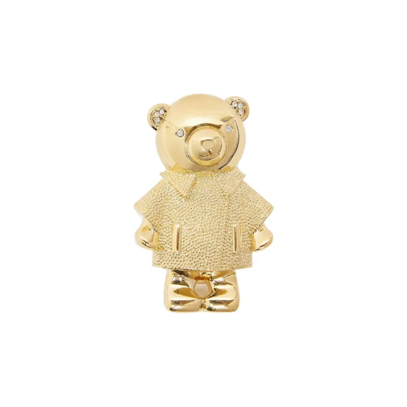 MaxMara Embellished Logo Engraved Brooch-1