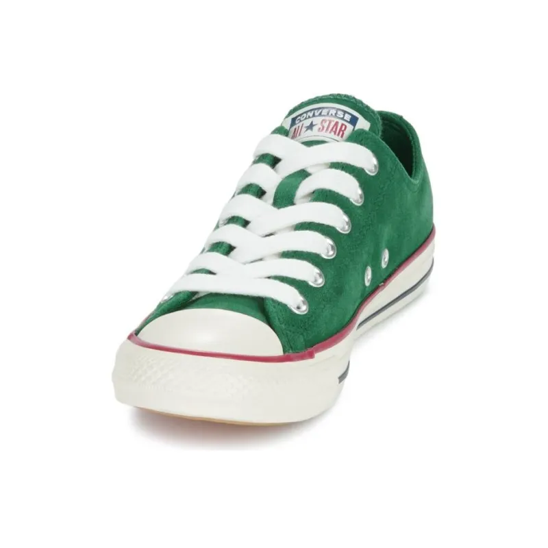 Converse Anti Slip Wear Resistant Low Top Canvas Shoes Unisex Green-4