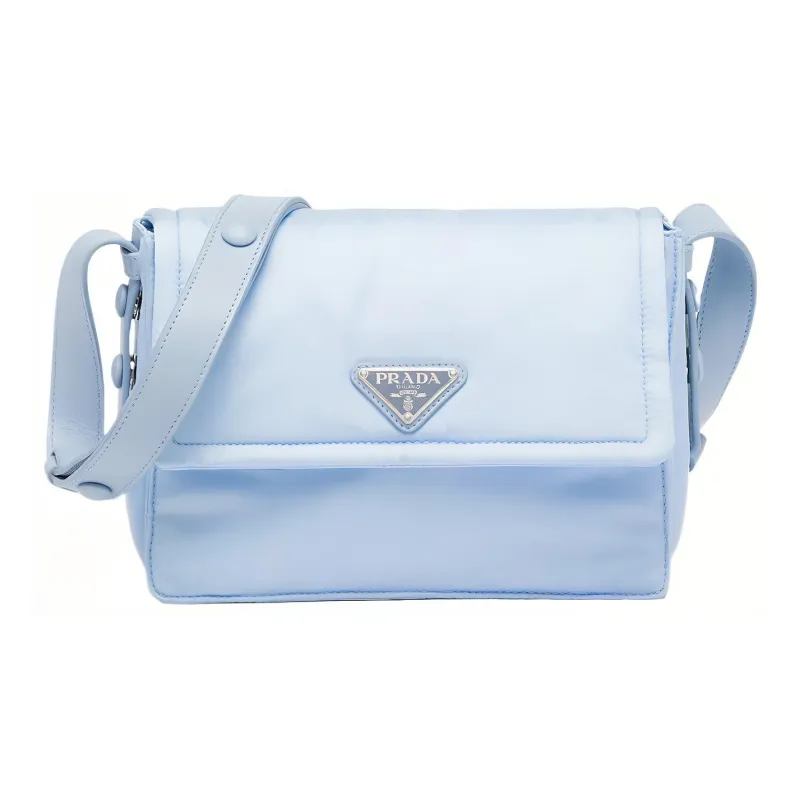 PRADA Recycled Nylon Messenger Bag Shoulder Bag Crossbody Bag Handbag Regular Men's Blue-0