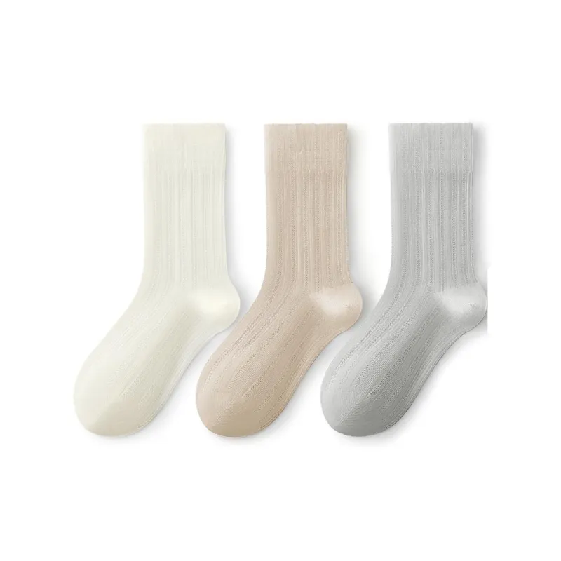 SHIWAJI Mid Calf Socks Women's 3 Pack-15