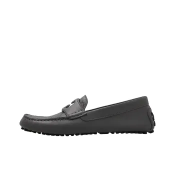 GUCCI Gommino Loafers Men Low Top Gray
