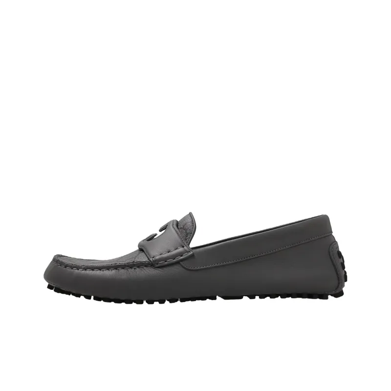 GUCCI Gommino Loafers Men Low Top Gray-0
