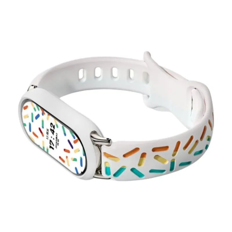 Yu Qing Compatible Xiaomi Smart Band 9/8/7 All NFC Version Smart Silicone Wristband Watch Bands 210mm Unisex-1