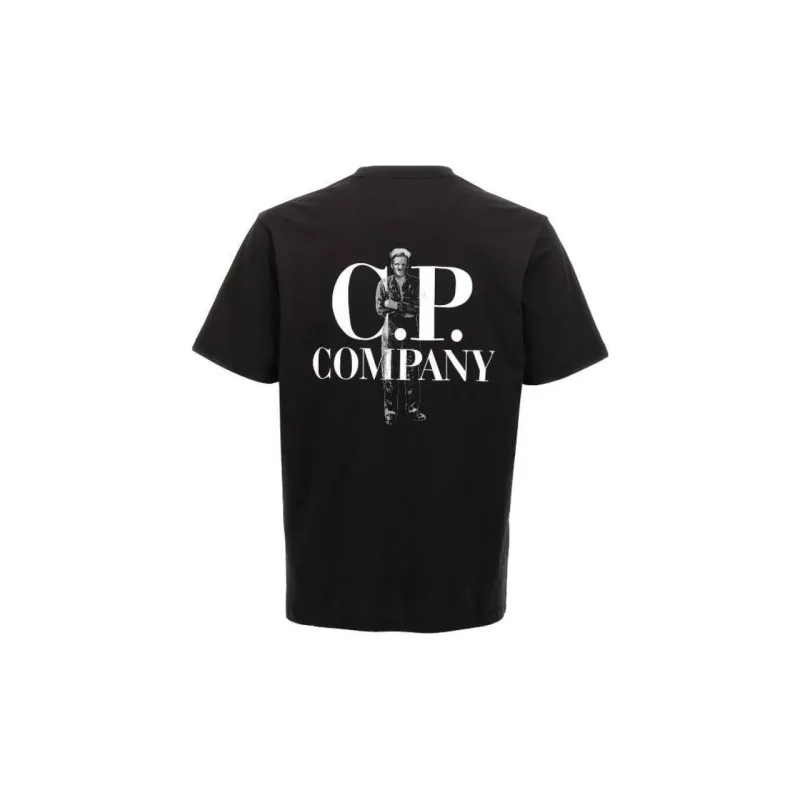 C.P.Company Logo Printed British Sailor T Shirt-1