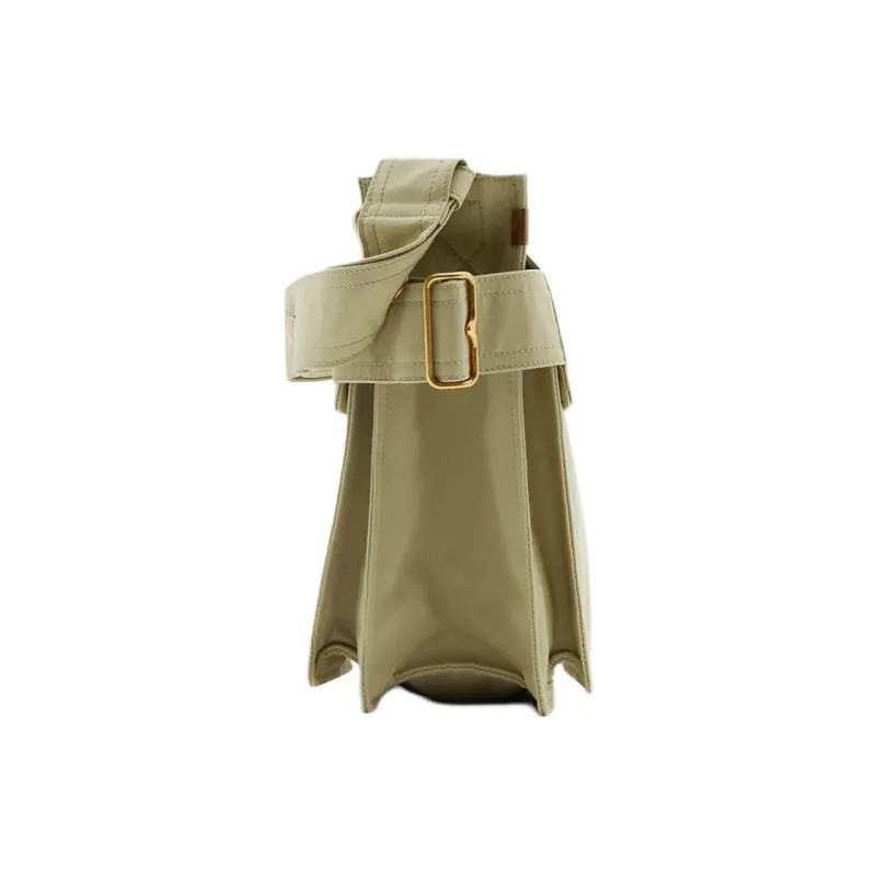 Burberry Trench Cotton And Polyester Blend Shoulder Bag, Crossbody Bag Trumpets Men's Light Beige-1