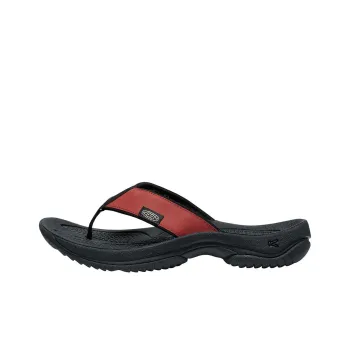 KEEN Kona Abrasion-Resistant Slip-Resistant Flip Flops Men's Black Red
