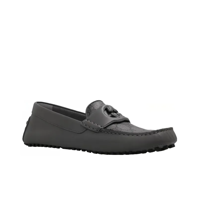 GUCCI Gommino Loafers Men Low Top Gray-2