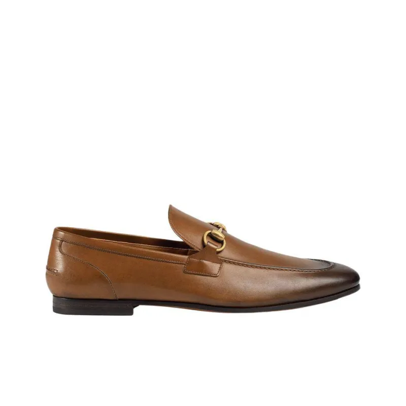 GUCCI Jordaan Leather Loafers-1