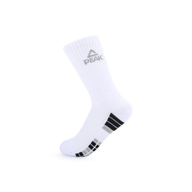 PEAK Basketball Socks Unisex Black Yellow Gray-3