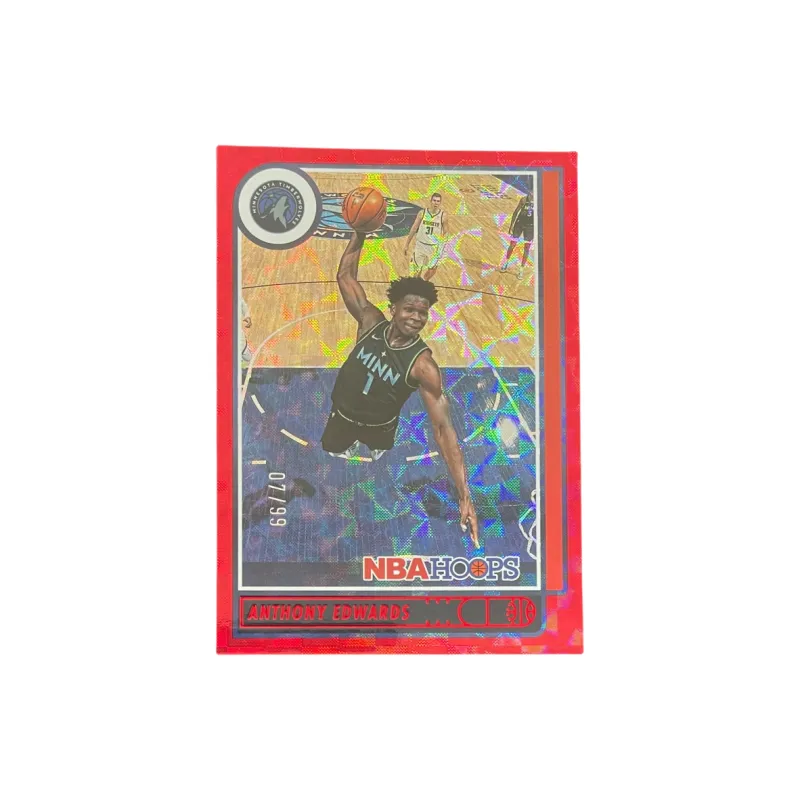 PANINI Timberwolves Anthony Edwards Huazi Refringence Red Parallel Star Card Product Access Sports Cards 1 Pc-0