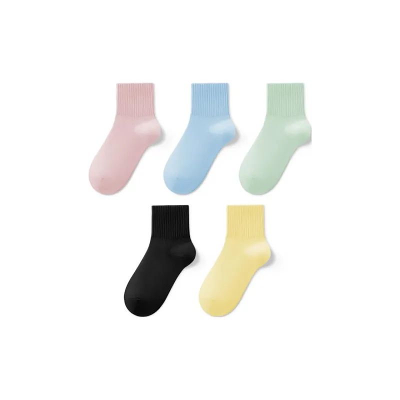 LUCKMEEY Mid Calf Socks Women's 5 Pack-2