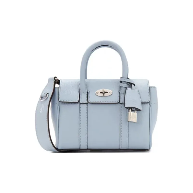 Mulberry Bayswater Calfskin Portable Crossbody Bag, Shoulder Bag Women's Light Blue-3