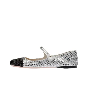 MIU MIU Casual Single Shoes Women's White Black