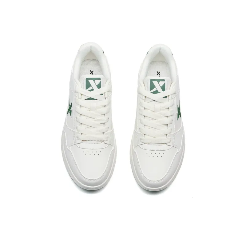 XTEP Air Force 1 Wear resistant And Lightweight Low Top Skateboard Shoes Men's White Green-4