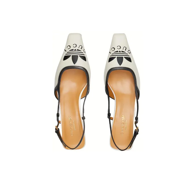 Adidas Originals x GUCCI Mid Low Heel Shoes Women's White-2