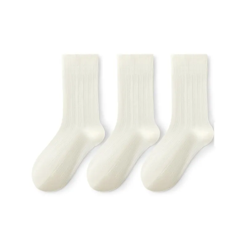 SHIWAJI Mid Calf Socks Women's 3 Pack-3