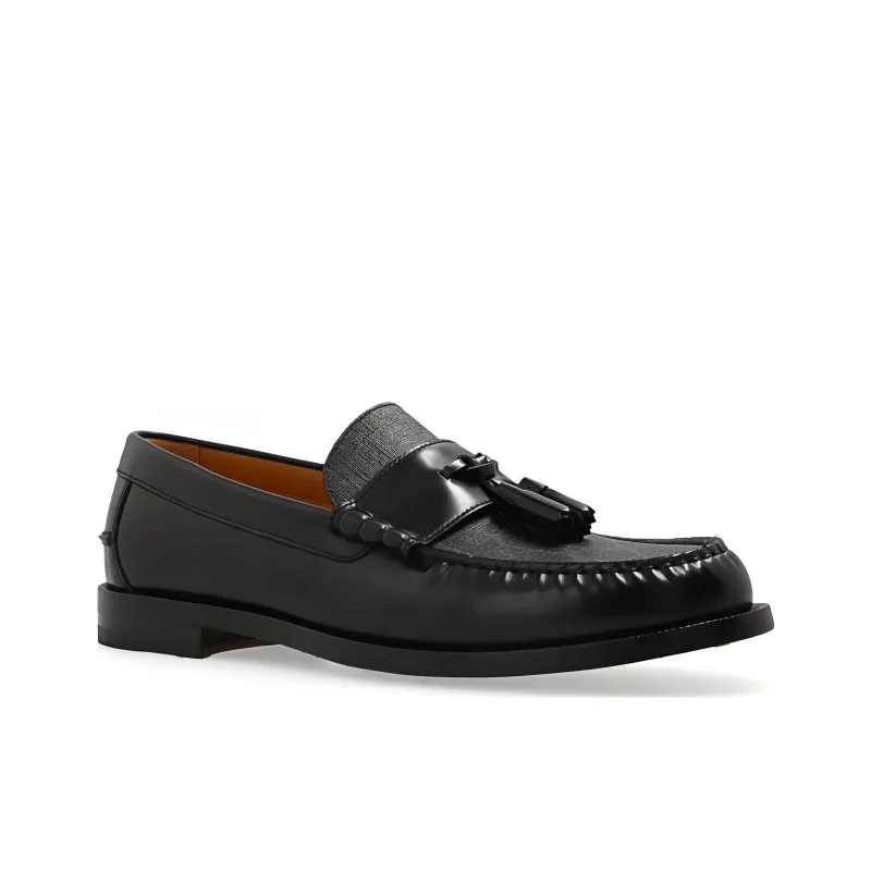 GUCCI Tassel-detail GG Canvas Loafers-2