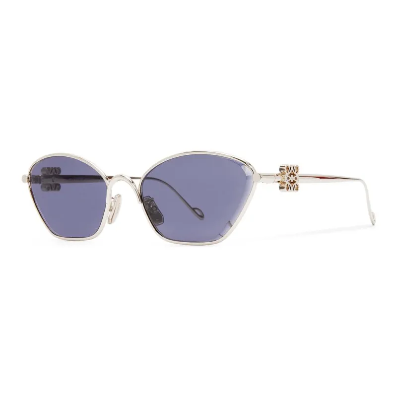 LOEWE Metal Irregular Shape Sunglasses Women's Silver-0