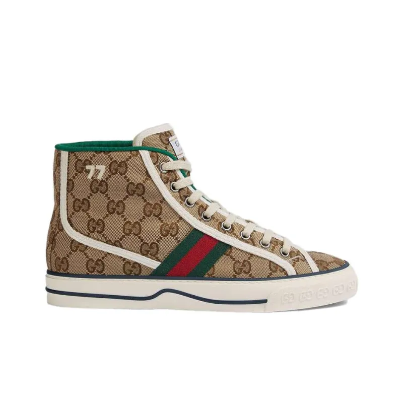 GUCCI Women's Tennis 1977 High 'Beige Ebony' Women's-1