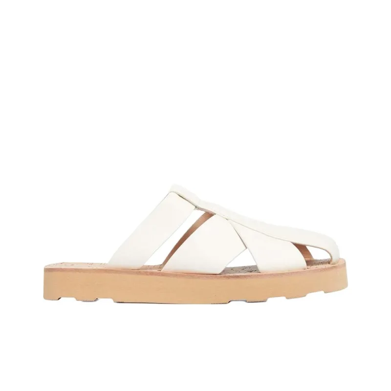 GABRIELA HEARST Rubber Sole Wrap-toe Slippers Women's White-1