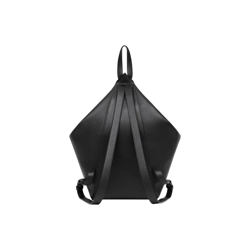 FENDI Calfskin Backpack Large Size Men's Black-4