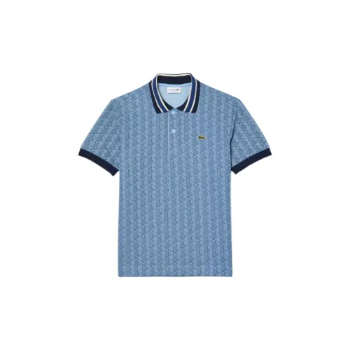 LACOSTE Polo Shirts Men Light Blue