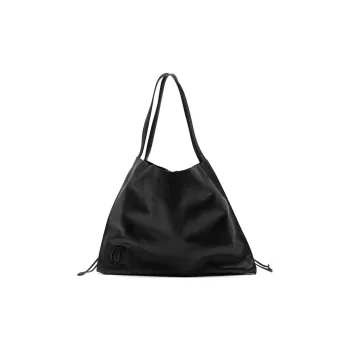 Christian Louboutin Logo Plaque Drawstring Shoulder Bag