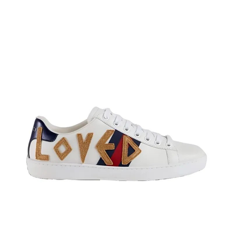 GUCCI Women's Ace Embroidered 'Loved' Women's-1