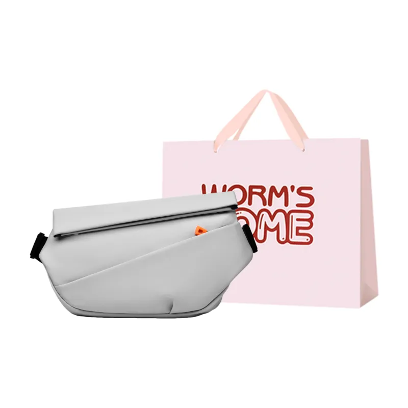 Worm's Home Oxford Crossbody Bag Men's Gray/Black/Apricot/Ecru-1