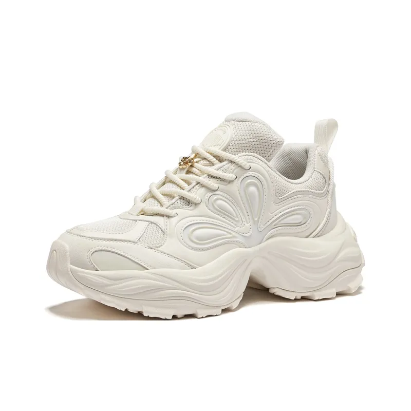 Palladium Abrasion Resistant Slip Resistant Low Top Chunky Sneakers Unisex White-2