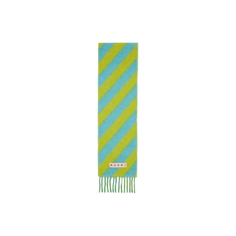 MARNI Wool Knit Scarves Women's Green-0