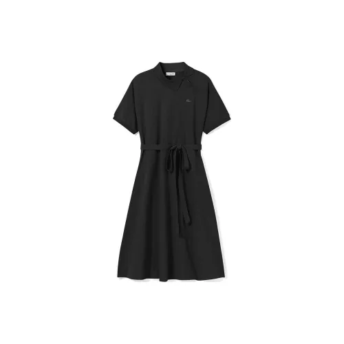 LACOSTE Short-Sleeved Dresses Women's Black