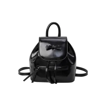 DALO PU Small Backpack Handbag Women's Black/Silver/Red/White