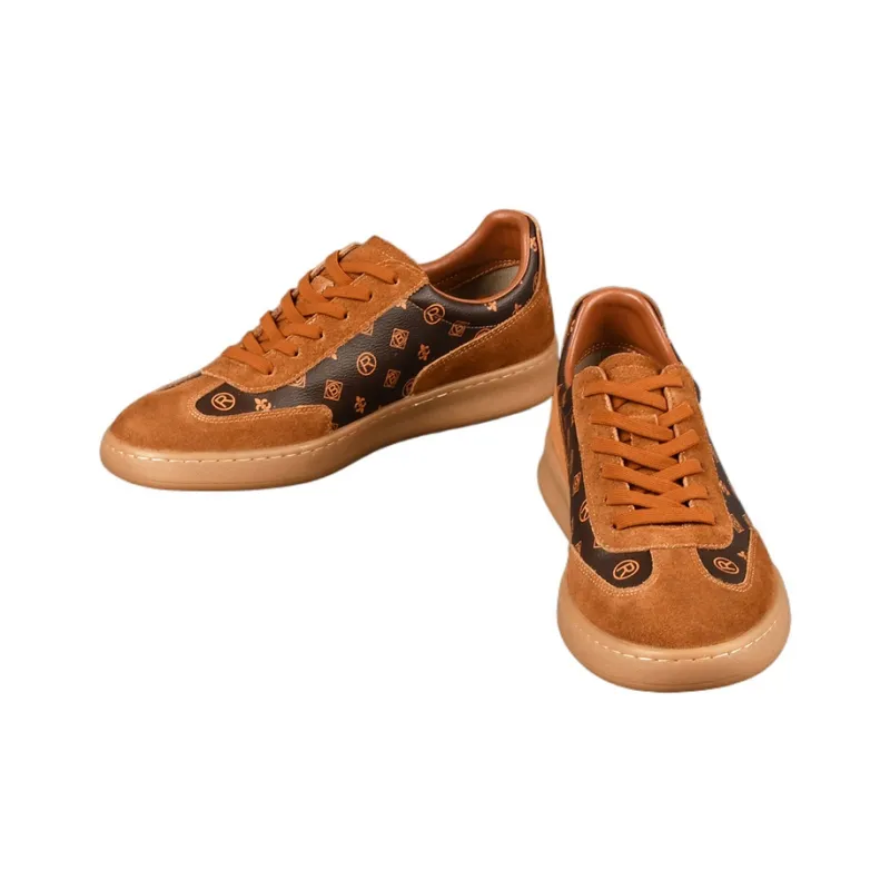 Raidy Boer Low Top Skateboard Shoes Men's Dark Coffee-3