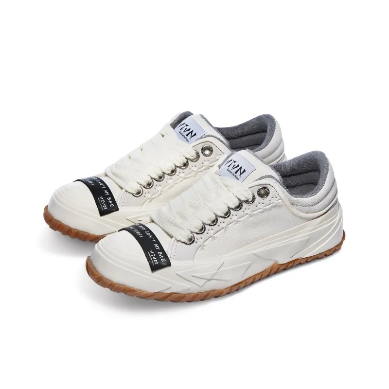 VTVN Falling Stars Meteor Series Triangle Shoes, Vulcanized Shoes Low Top Skateboard Shoes Unisex Moon White-1