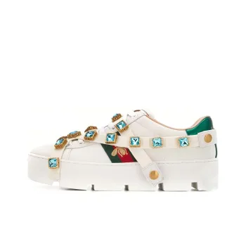 GUCCI Women's Ace Platform 'White Gems' Women's