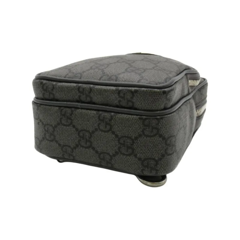 GUCCI Ophidia Canvas Shoulder Bag, Crossbody Bag Mini Men's Gray/Black-3