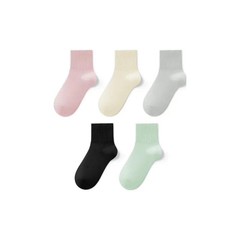 LUCKMEEY Mid Calf Socks Women's 5 Pack-5