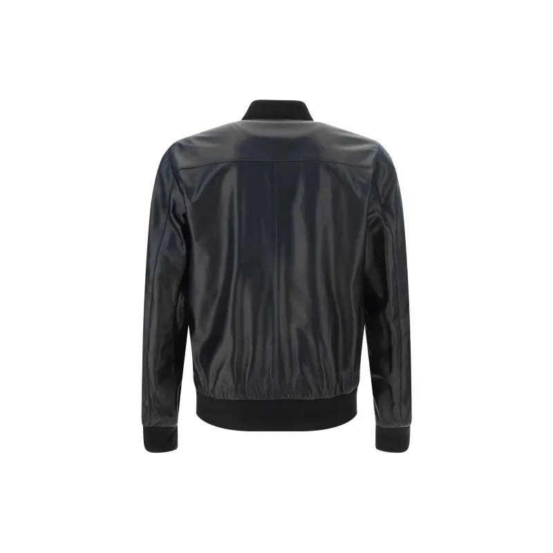 PHILIPP PLEIN Zip Up Straight Hem Bomber Jacket-1