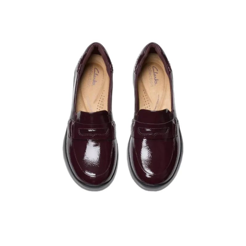 Clarks Loafers Unisex Burgundy-3