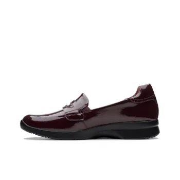 Clarks Loafers Unisex Burgundy