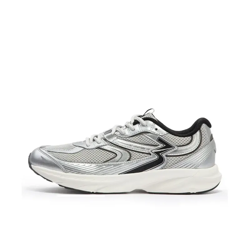 361° Cushioned Wear Resistant Breathable Low Top Running Shoes Men's Photon Gray/Silver White-0