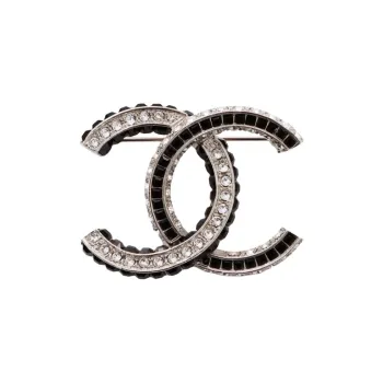 CHANEL Pre-Owned 2017 Coco Mark Rhinestone-embellished Brooch