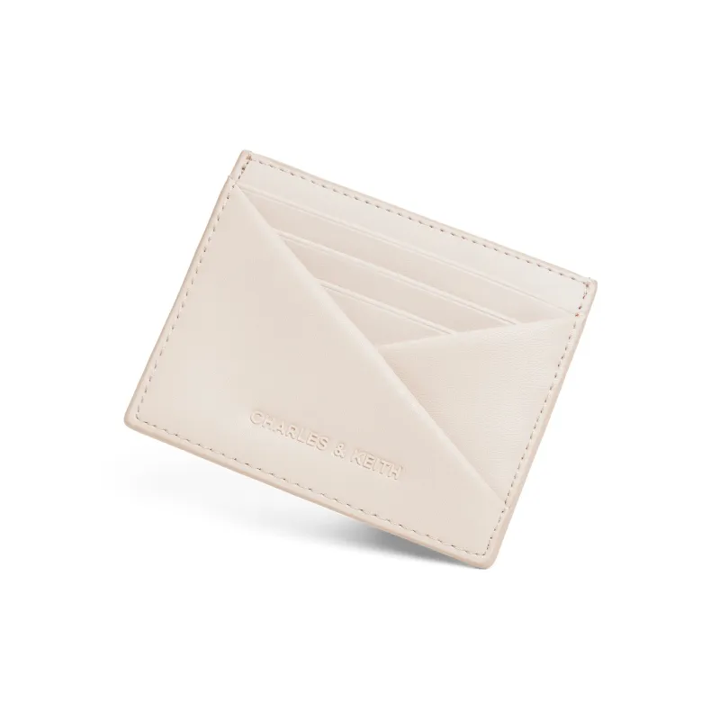 CHARLES&KEITH Synthetic Leather Card Holder Mini Women's Oat/Tan Tea Brown-2