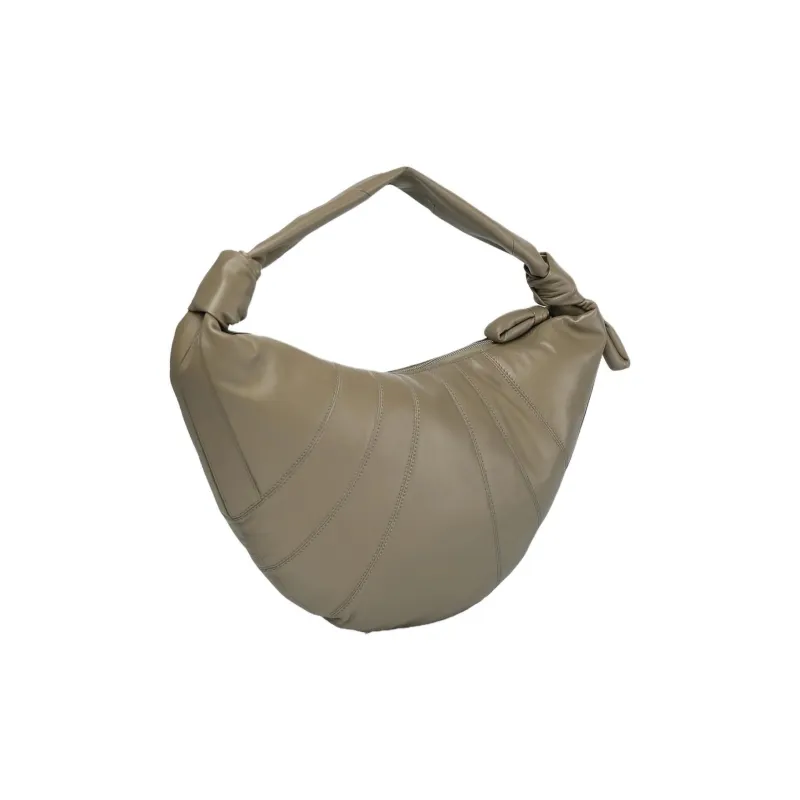 Lemaire Calfskin Croissant Bag, Croissant Bag, Croissant Bag, One Shoulder Handbag Women's Green-1