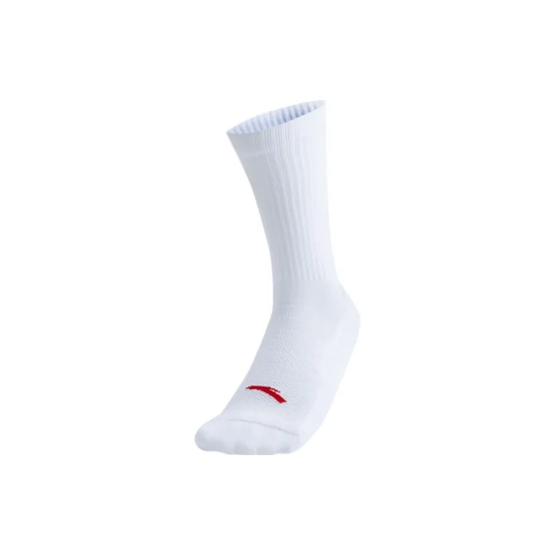 Anta Basketball Socks Unisex 1 Pack Pure White/Neon Bright Red-0