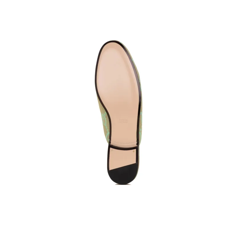 GUCCI Monogram-pattern Leather Slippers-5