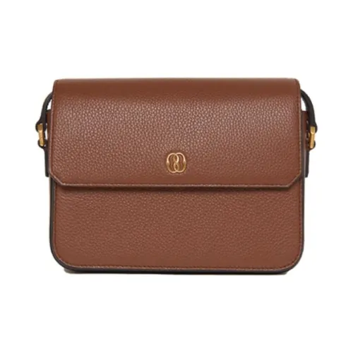 BALLY Cow Leather Shoulder Bag Crossbody Bag Women's Brown