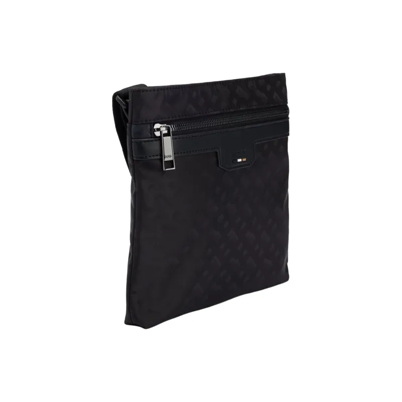 HUGO BOSS Polyamide With Jacquard Crossbody Bag, Shoulder Bag Men's Black-1